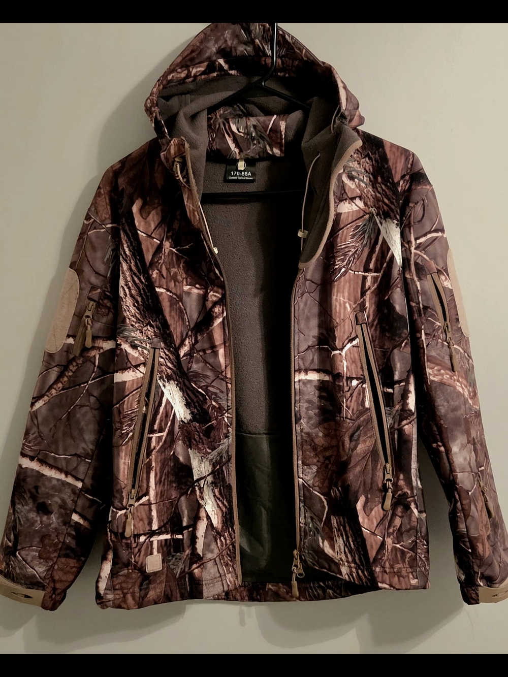 Men's Realtree Camo Hooded Outdoor Jacket - Brown Camouflage